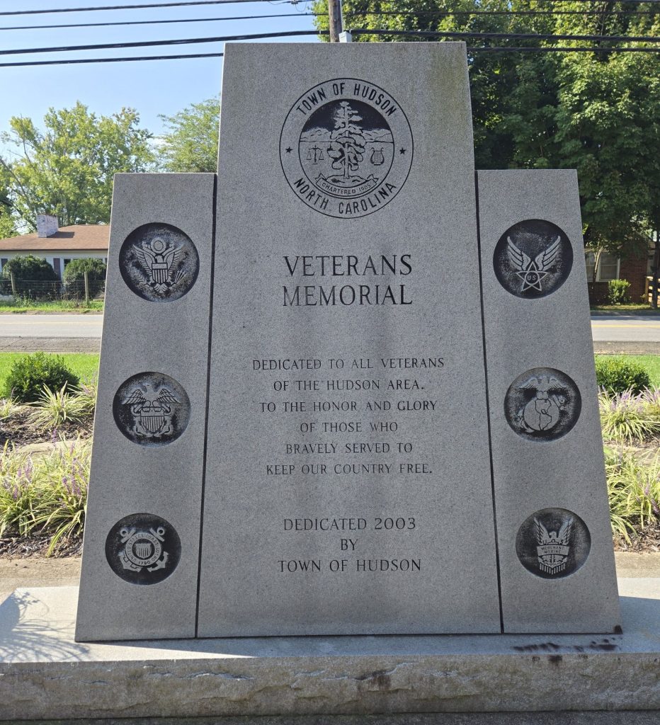 TOWN OF HUDSON VETERANS MEMORIAL CLOSE-UP