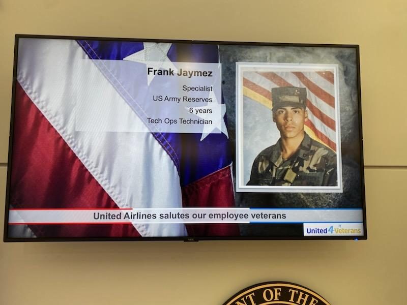 UNITED AIRLINES VETERANS HONOR WALL MEMORIAL PLAQUE G