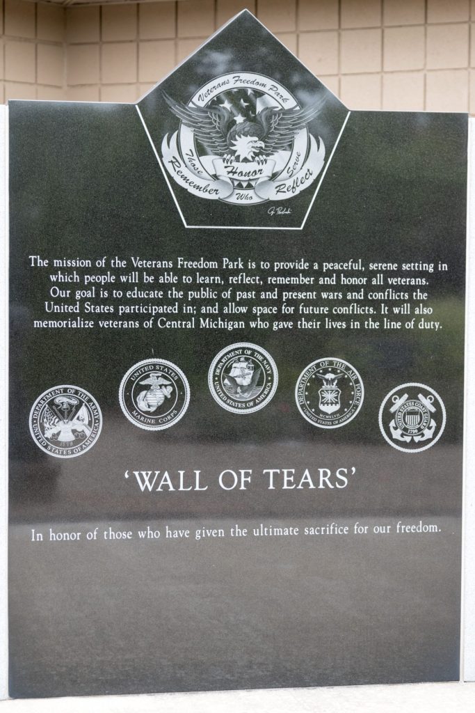 VETERANS FREEDOM PARK “WALL OF TEARS” MEMORIAL STONE A