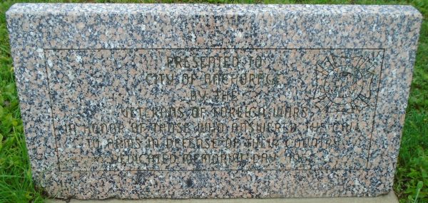 VETERANS OF FOREIGN WARS MEMORIAL STONE