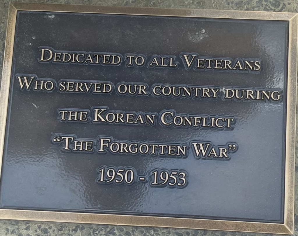 WATERLOO KOREAN WAR MEMORIAL PLAQUE
