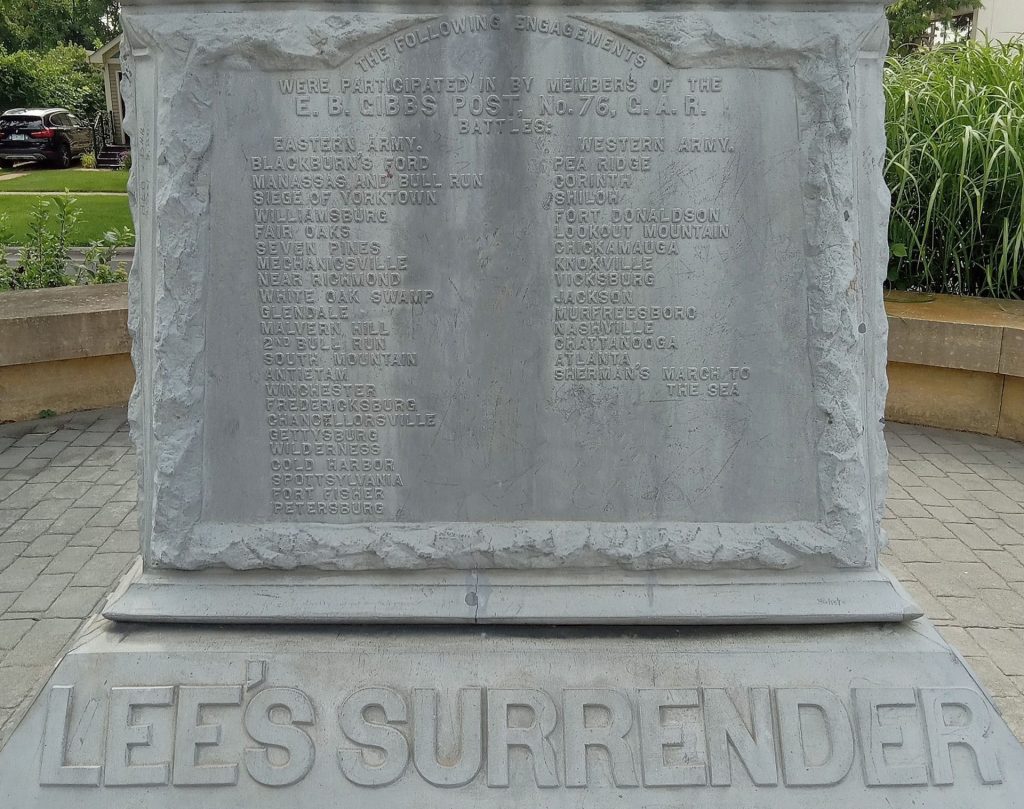 WHITE BEAR CIVIL WAR MEMORIAL SIDE D