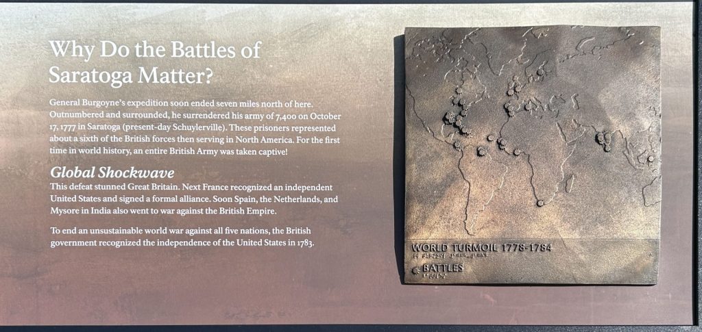 WHY DO THE BATTLES OF SARATOGA MATTER? REVOLUTIONARY WAR MEMORIAL PANEL