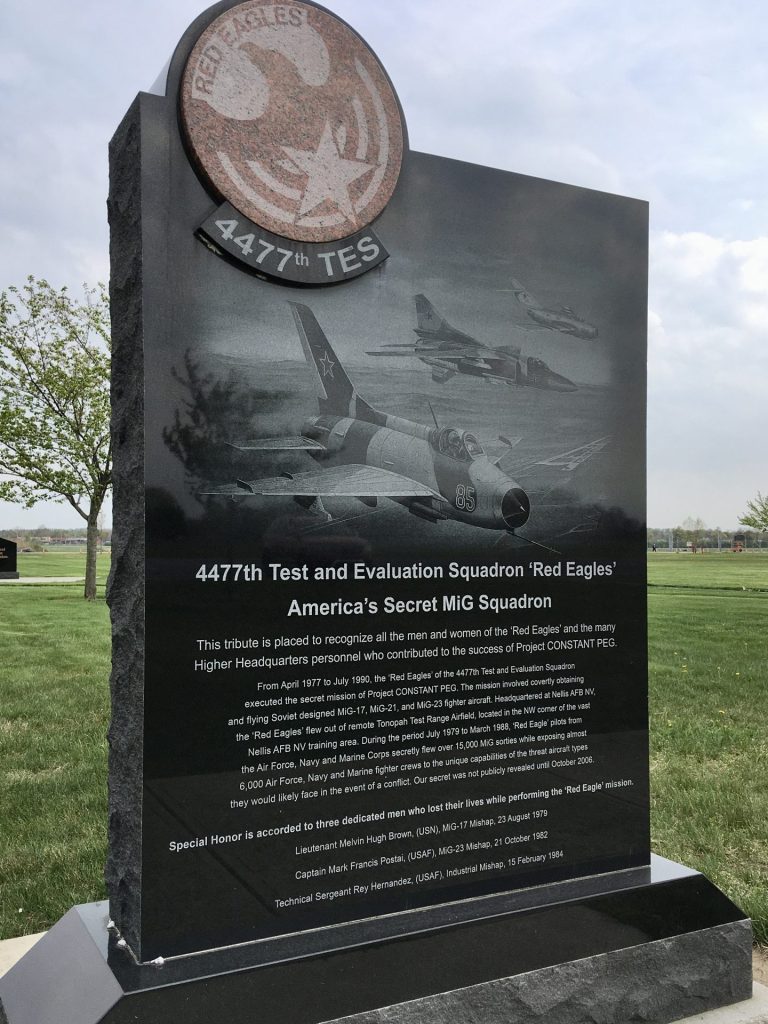 4477TH TEST AND EVALUATION SQUADRON ‘RED EAGLES’ MEMORIAL