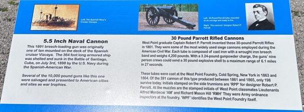 5.5. INCH NAVAL CANNON WAR MEMORIAL PANEL