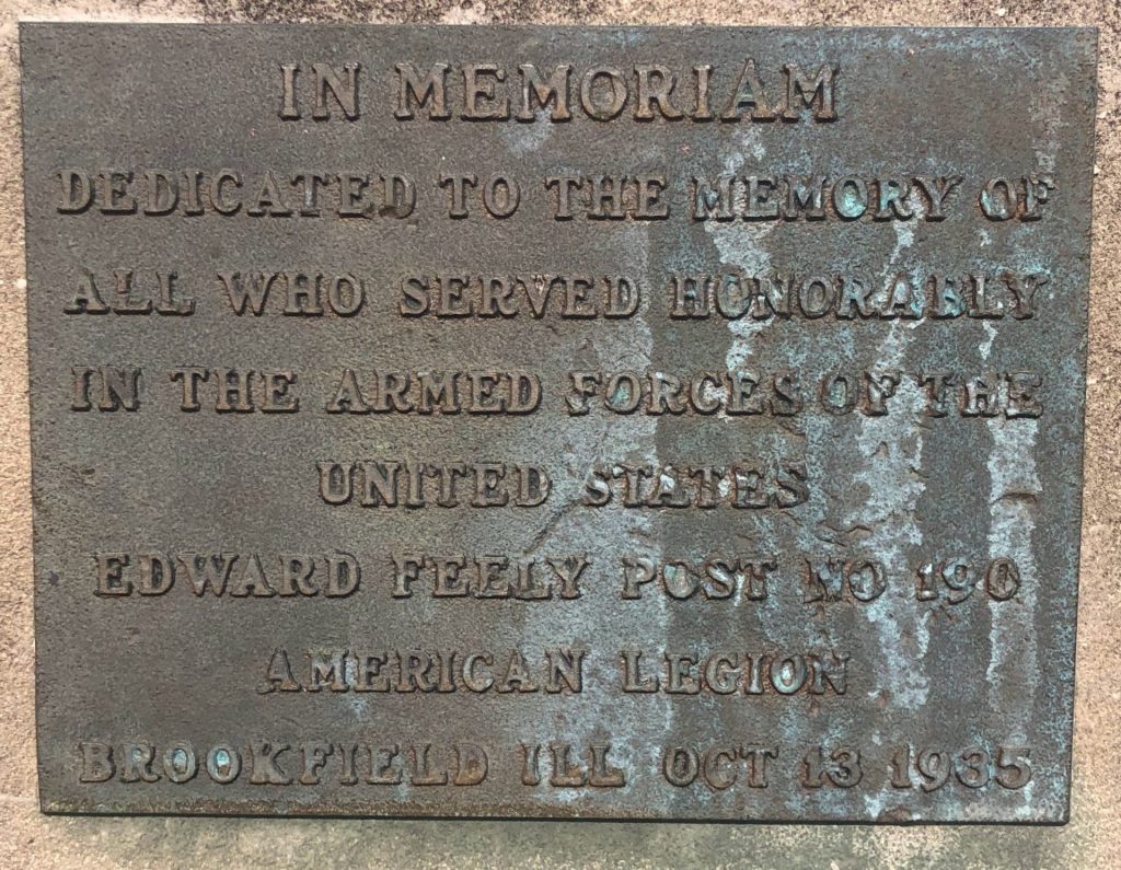 AMERICAN LEGION POST 190 ARMED FORCES MEMORIAL CANNON PLAQUE
