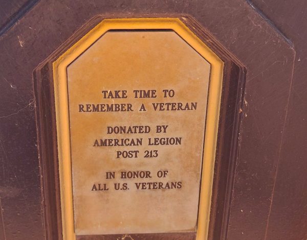 AMERICAN LEGION POST 213 WAR MEMORIAL CLOCK PLAQUE