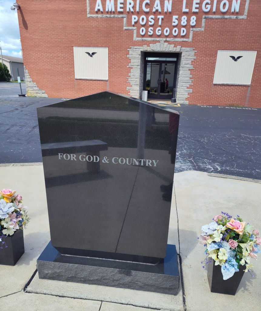 AMERICAN LEGION POST 588 VETERANS MEMORIAL BACK