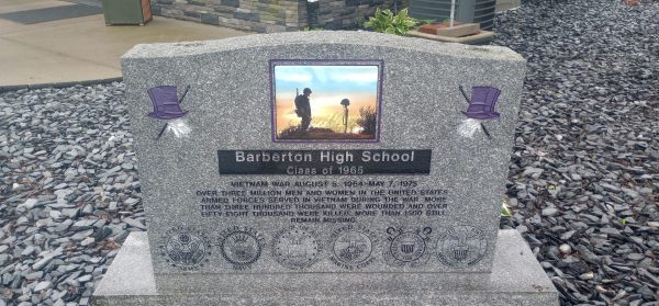 BARBERTON HIGH SCHOOL CLASS OF 1965 VIETNAM WAR MEMORIAL FRONT
