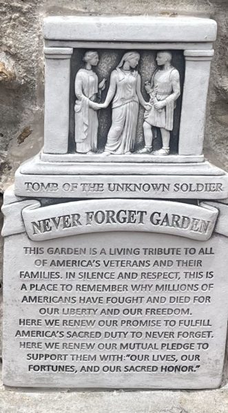 CABOOL NEVER FORGET GARDEN MEMORIAL CLOSE-UP