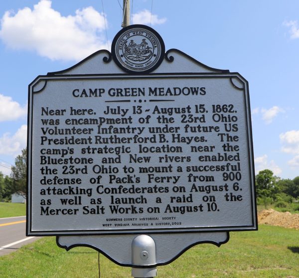 CAMP GREEN MEADOWS WAR MEMORIAL MARKER