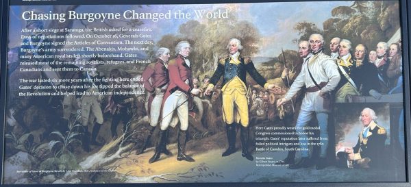 CHASING BORGOYNE CHANGED THE WORLD REVOLUTIONARY WAR MEMORIAL PANEL