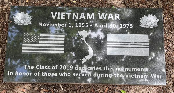 CLASS OF 2019 VIETNAM WAR MEMORIAL TABLET