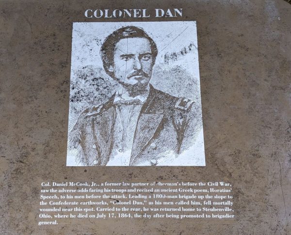 COLONEL DAN WAR MEMORIAL PLAQUE