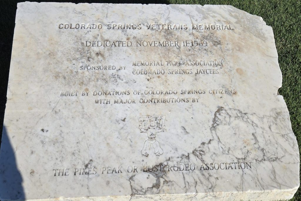COLORADO SPRINGS VETERANS MEMORIAL STONE