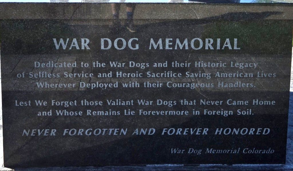 COLORADO WAR DOG MEMORIAL STONE A