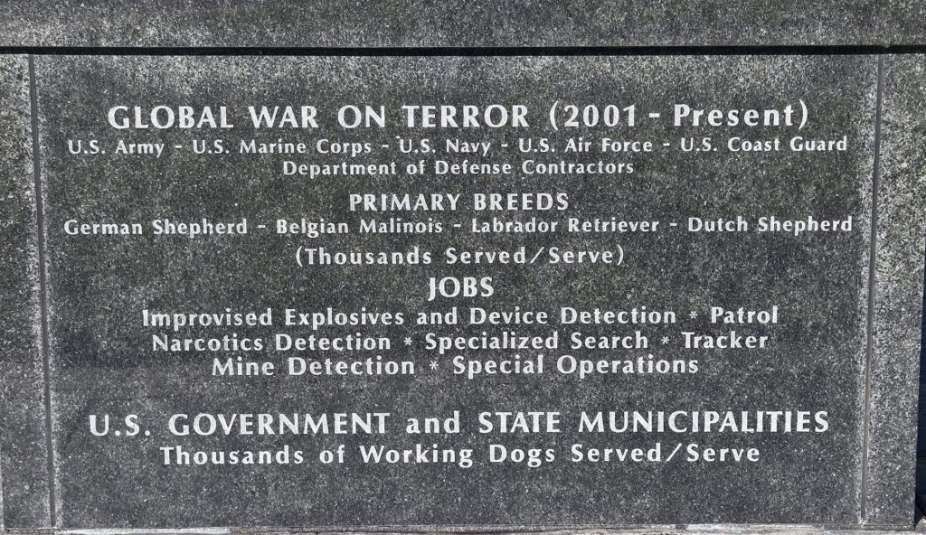 COLORADO WAR DOG MEMORIAL STONE D
