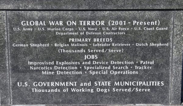 COLORADO WAR DOG MEMORIAL STONE D