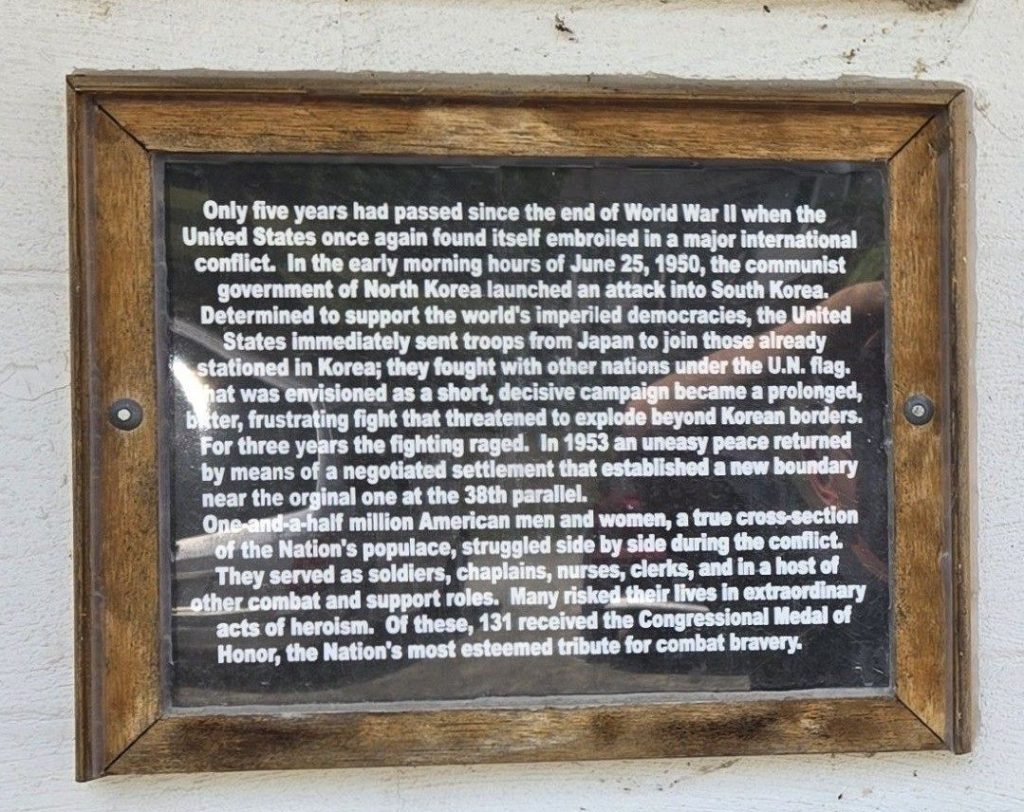 DARRAGH WORLD WAR II AND KOREAN WAR MEMORIAL PLAQUE C