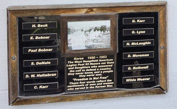 DARRAGH WORLD WAR II AND KOREAN WAR MEMORIAL PLAQUE D