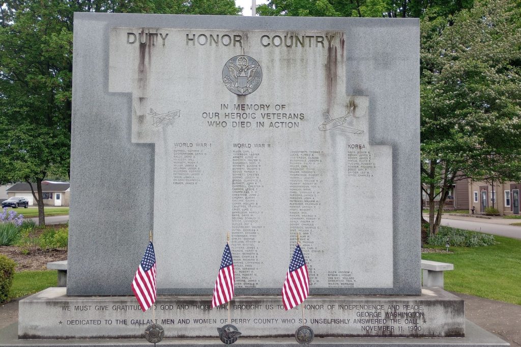 DUTY HONOR COUNTRY HEROIC VETERANS MEMORIAL FRONT