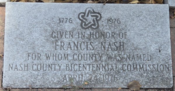FRANCIS NASH REVOLUTIONARY WAR MEMORIAL STONE A