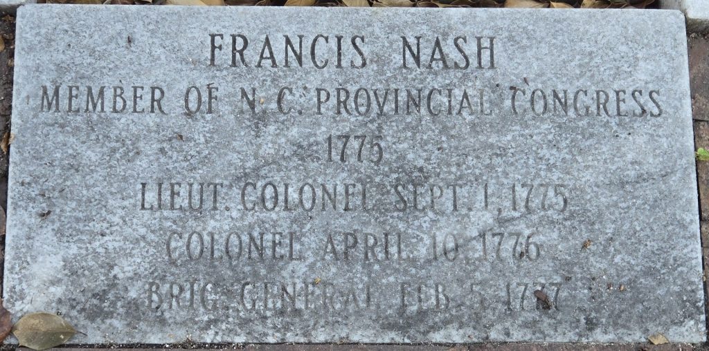 FRANCIS NASH REVOLUTIONARY WAR MEMORIAL STONE B