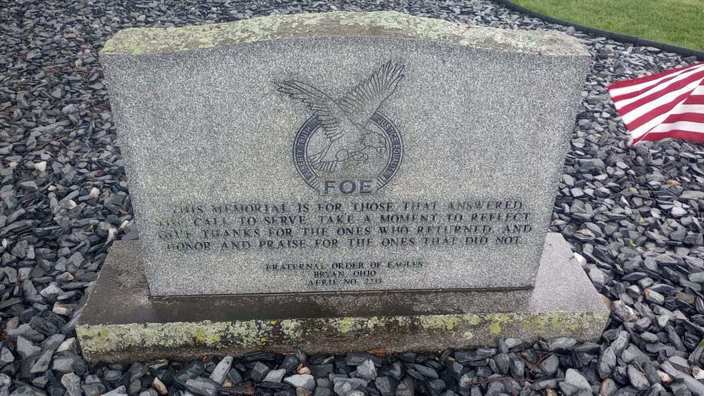 FRATERNAL ORDER OF EAGLES AERIE NO 2233 VETERANS MEMORIAL