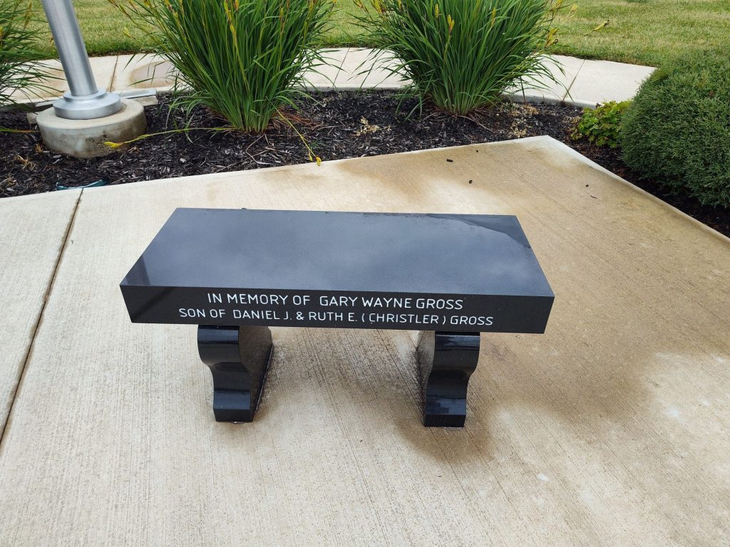 GARY WAYNE GROSS WAR MEMORIAL BENCH