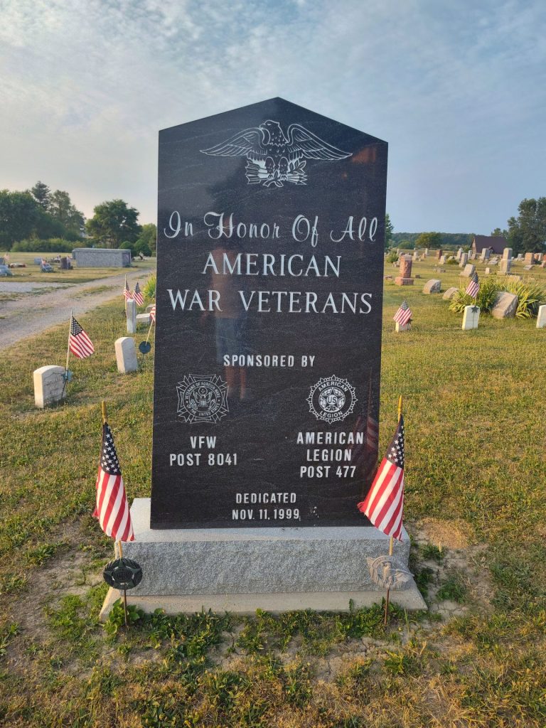 IN HONOR OF ALL AMERICAN WAR VETERANS MEMORIAL NEW HOLLANDE