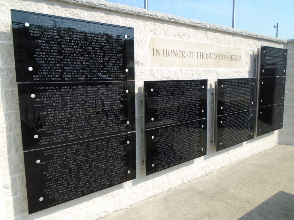 IN HONOR OF THOSE WHO SERVED WAR MEMORIAL CLOSE-UP