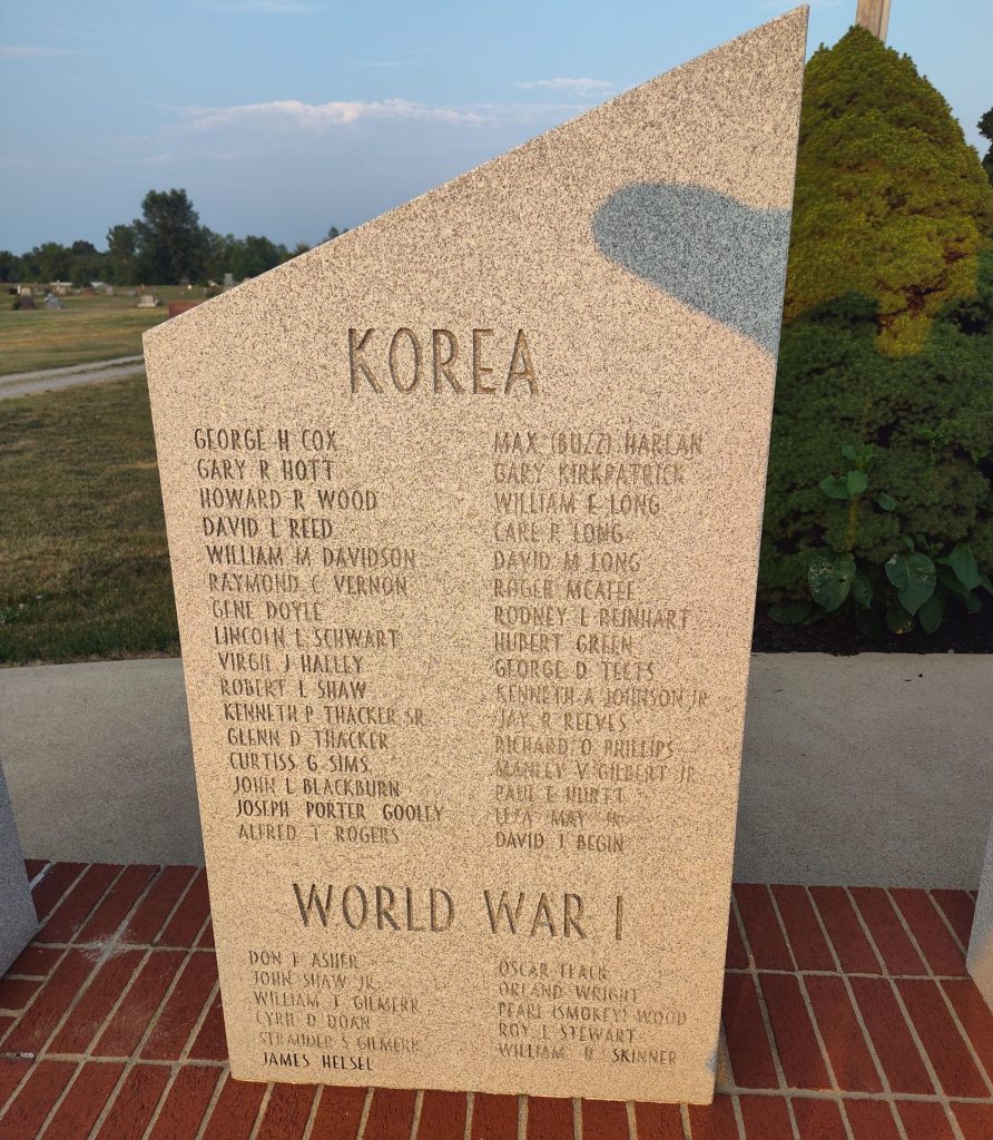 IN MEMORY OF ALL WHO SERVED DEDICATED TO POW’S & MIA’S WAR MEMORIAL STONE C