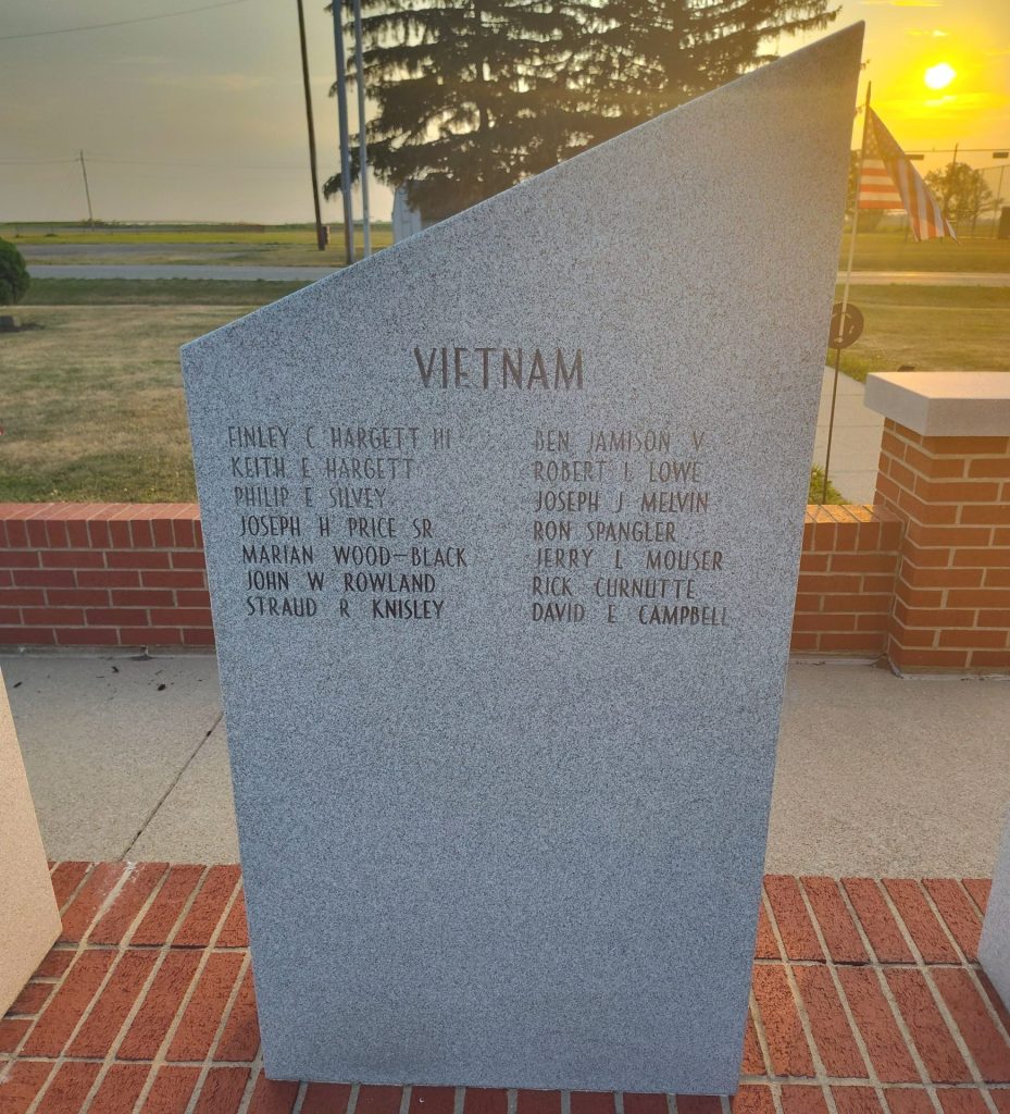 IN MEMORY OF ALL WHO SERVED DEDICATED TO POW’S & MIA’S WAR MEMORIAL STONE I