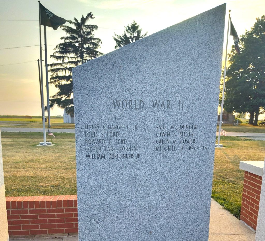 IN MEMORY OF ALL WHO SERVED DEDICATED TO POW’S & MIA’S WAR MEMORIAL STONE J