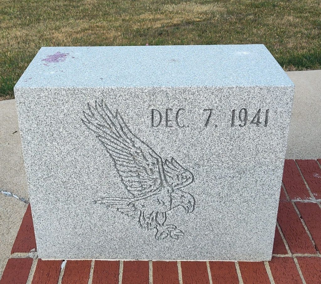 IN MEMORY OF ALL WHO SERVED DEDICATED TO POW’S & MIA’S WAR MEMORIAL STONE  M