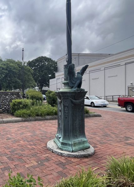 IN MEMORY OF CITIZENS OF CRANSTON WHO SERVED IN OUR EARLY WARS MEMORIAL FLAGPOLE