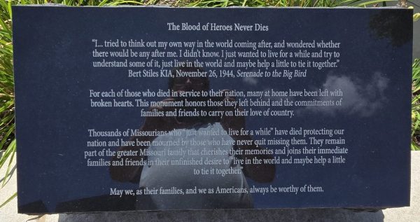 JEFFERSON CITY GOLD STAR FAMILIES MEMORIAL MONUMENT STONE B