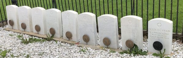 KELLOGGS GROVE BATTLEFIELD MEMORIAL GRAVESTONES