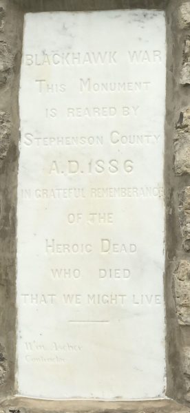 KELLOGGS GROVE BATTLEFIELD MEMORIAL STONE B