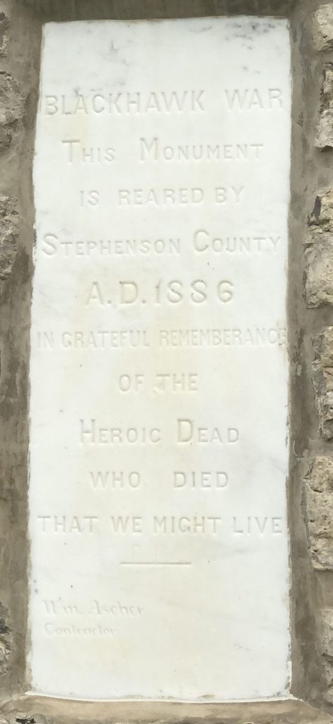 KELLOGGS GROVE BATTLEFIELD MEMORIAL STONE B