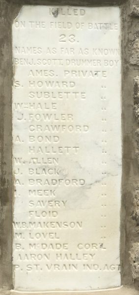 KELLOGGS GROVE BATTLEFIELD MEMORIAL STONE C