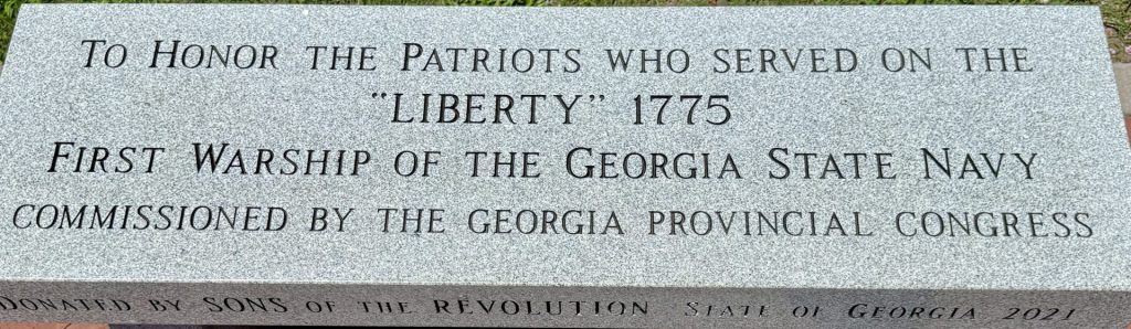 “LIBERTY” 1775 REVOLUTIONARY WAR MEMORIAL BENCH TOP