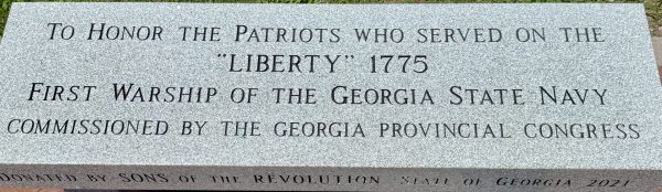 “LIBERTY” 1775 REVOLUTIONARY WAR MEMORIAL BENCH TOP