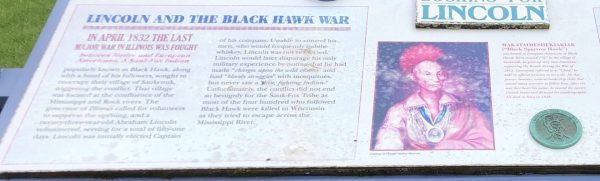 LINCOLN AND THE BLACK HAWK WAR MEMORIAL PANEL