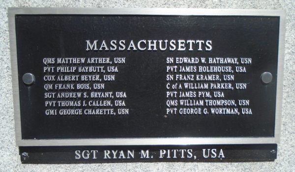 MASSACHUSETTS MEDAL OF HONOR WAR MEMORIAL PLAQUE C