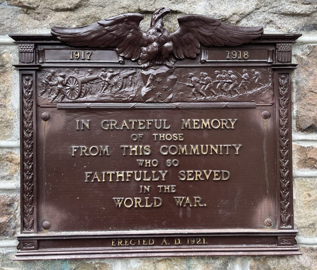 MAUCH CHUNK WORLD WAR MEMORIAL PLAQUE A