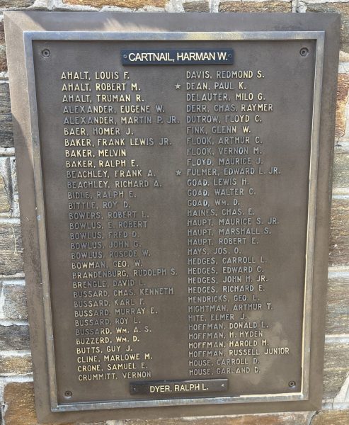 MIDDLETOWN, MD WORLD WAR II MEMORIAL PLAQUE B