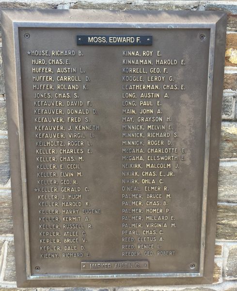 MIDDLETOWN, MD WORLD WAR II MEMORIAL PLAQUE C