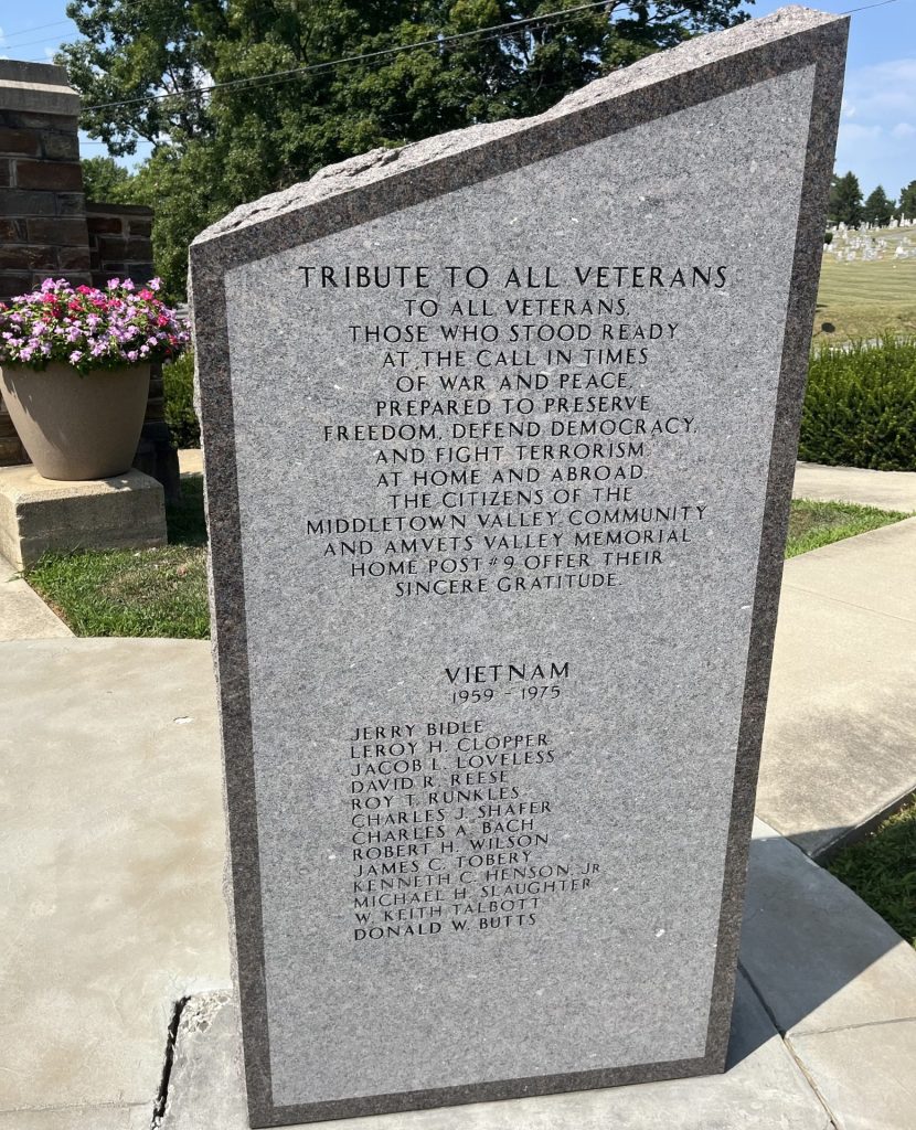 MIDDLETOWN MARYLAND TRIBUTE TO ALL VETERANS MEMORIAL STONE B