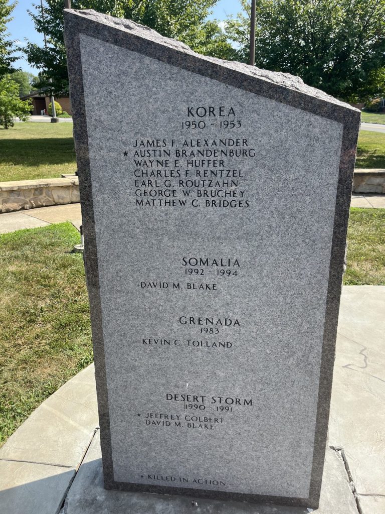MIDDLETOWN MARYLAND TRIBUTE TO ALL VETERANS MEMORIAL STONE D